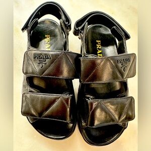 Authentic Prada Quilted Leather Sport Sandal